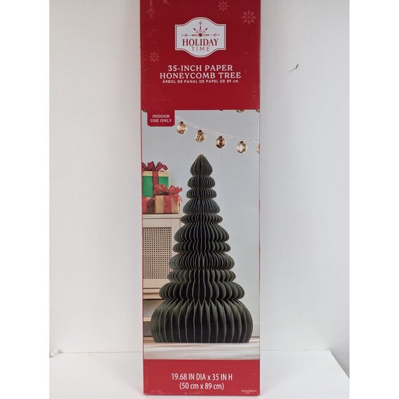 Holiday Time 35-Inch Paper Honeycomb Christmas Tree Indoor Decoration - Picture 1 of 5